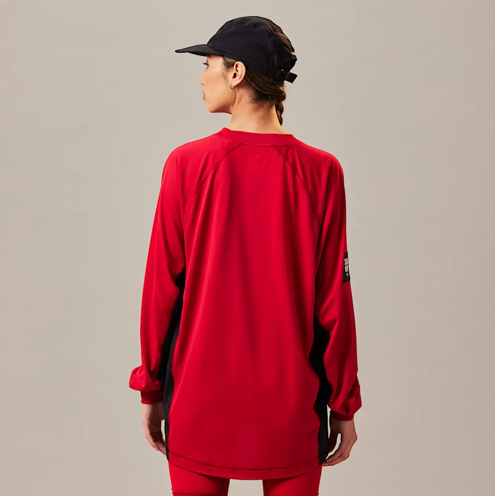 Flash Sale The North Face X UNDERCOVER SOUKUU Trail Run Langærmet T-shirt Chili Pepper Red-TNF Black