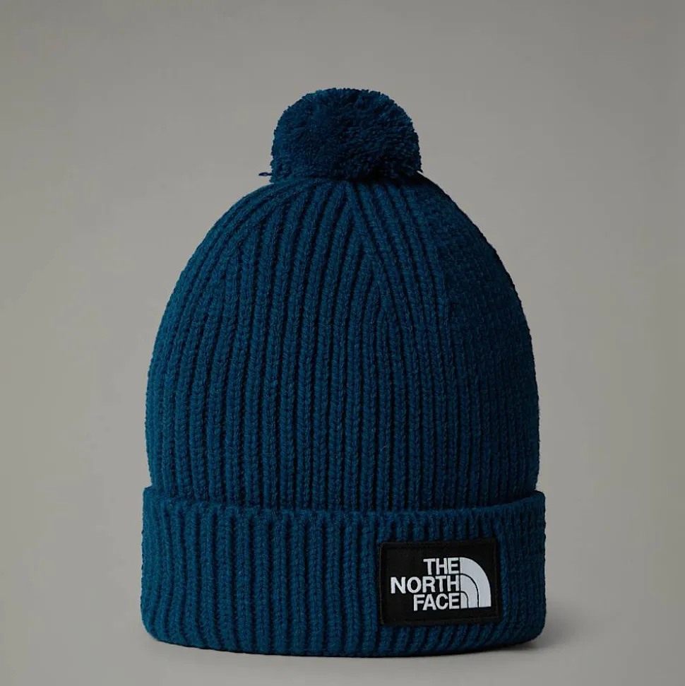 Hot The North Face TNF Box Hue Med Logo Og Pompon Midnight Petrol