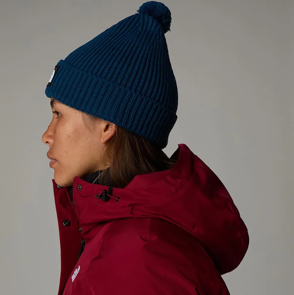 Hot The North Face TNF Box Hue Med Logo Og Pompon Midnight Petrol
