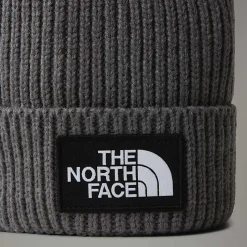 Sale The North Face TNF Box Logo Cuff Hue Til Unge TNF Medium Grey Heather