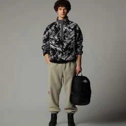 Sale The North Face TNF Fleeski Pullover Fleece Med Kvart Lynlås Til Herrer TNF Black 3D Summit Mesh Print