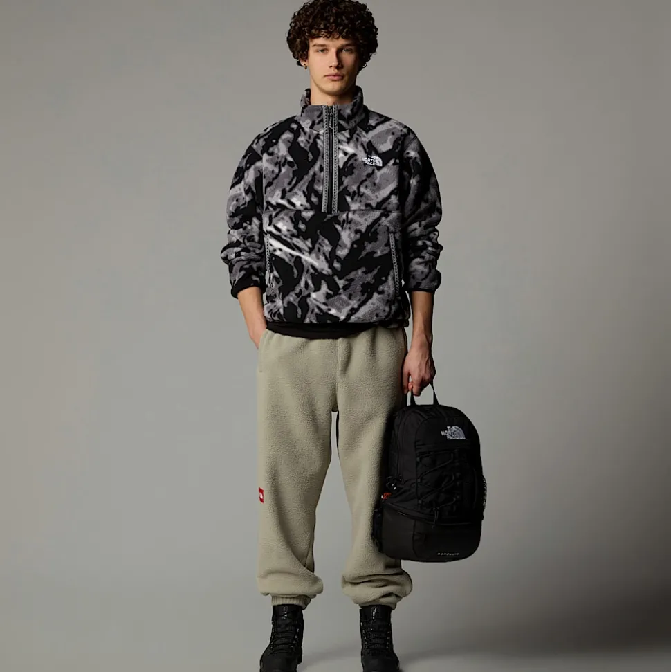 Sale The North Face TNF Fleeski Pullover Fleece Med Kvart Lynlås Til Herrer TNF Black 3D Summit Mesh Print