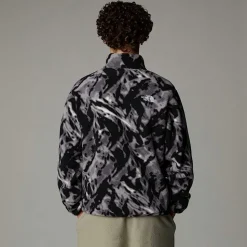 Sale The North Face TNF Fleeski Pullover Fleece Med Kvart Lynlås Til Herrer TNF Black 3D Summit Mesh Print