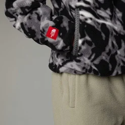 Sale The North Face TNF Fleeski Pullover Fleece Med Kvart Lynlås Til Herrer TNF Black 3D Summit Mesh Print