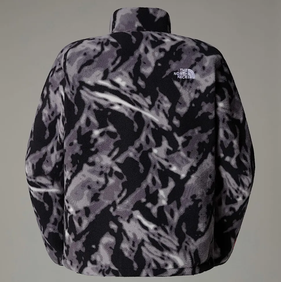 Sale The North Face TNF Fleeski Pullover Fleece Med Kvart Lynlås Til Herrer TNF Black 3D Summit Mesh Print