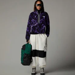 Best Sale The North Face TNF Fleeski Pullover Fleece Med Kvart Lynlås Til Damer Peak Purple 3D Summit Mesh Print
