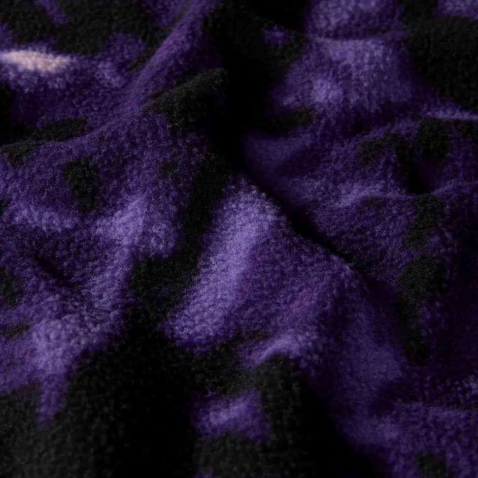 Best Sale The North Face TNF Fleeski Pullover Fleece Med Kvart Lynlås Til Damer Peak Purple 3D Summit Mesh Print