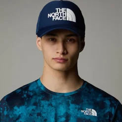 Sale The North Face TNF Logo Trucker Kasket Summit Navy