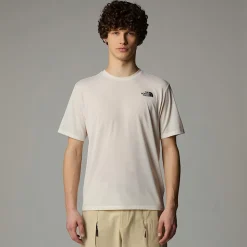 Fashion The North Face Topographic Foundation T-shirt Til Herrer White Dune