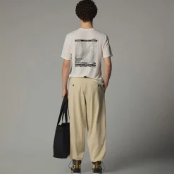 Fashion The North Face Topographic Foundation T-shirt Til Herrer White Dune