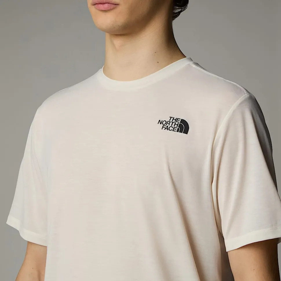 Fashion The North Face Topographic Foundation T-shirt Til Herrer White Dune