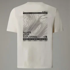 Fashion The North Face Topographic Foundation T-shirt Til Herrer White Dune