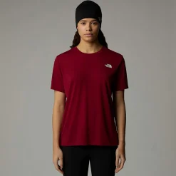 Online The North Face Topographic Foundation T-shirt Til Damer Beetroot