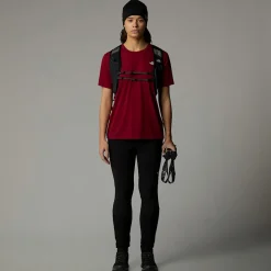 Online The North Face Topographic Foundation T-shirt Til Damer Beetroot