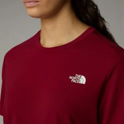 Online The North Face Topographic Foundation T-shirt Til Damer Beetroot