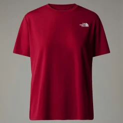 Online The North Face Topographic Foundation T-shirt Til Damer Beetroot