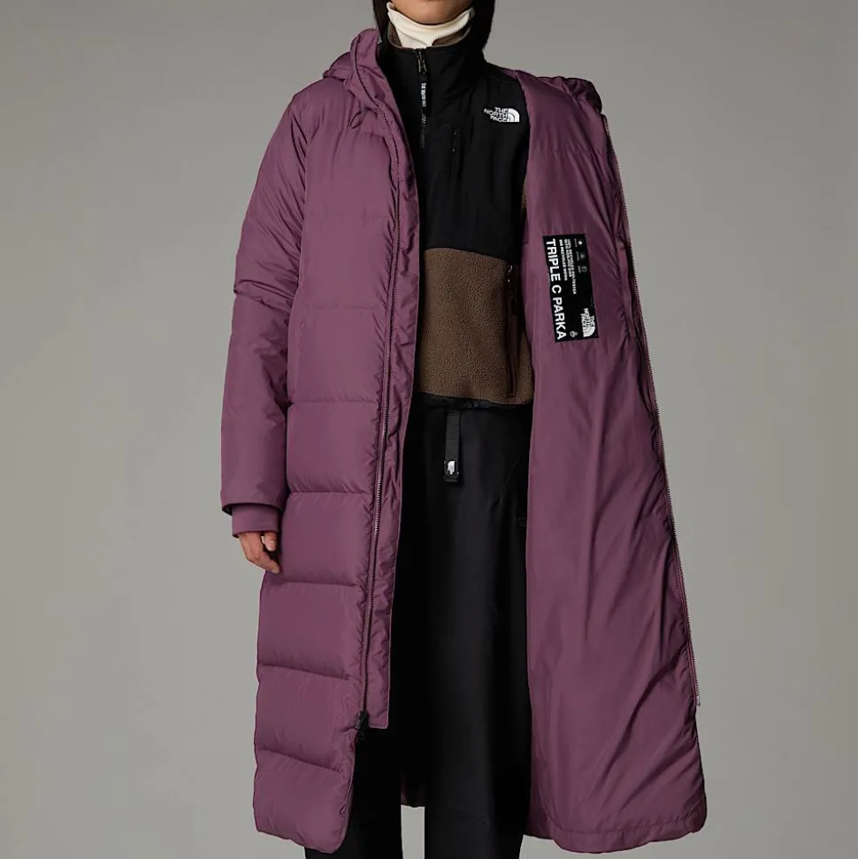 Flash Sale The North Face Triple C Parka Til Damer Midnight Mauve