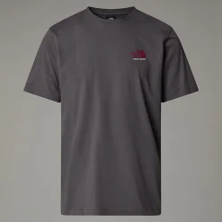Sale The North Face UK Redbox T-shirt Til Herrer Anthracite Grey - Beetroot - High Rise Grey
