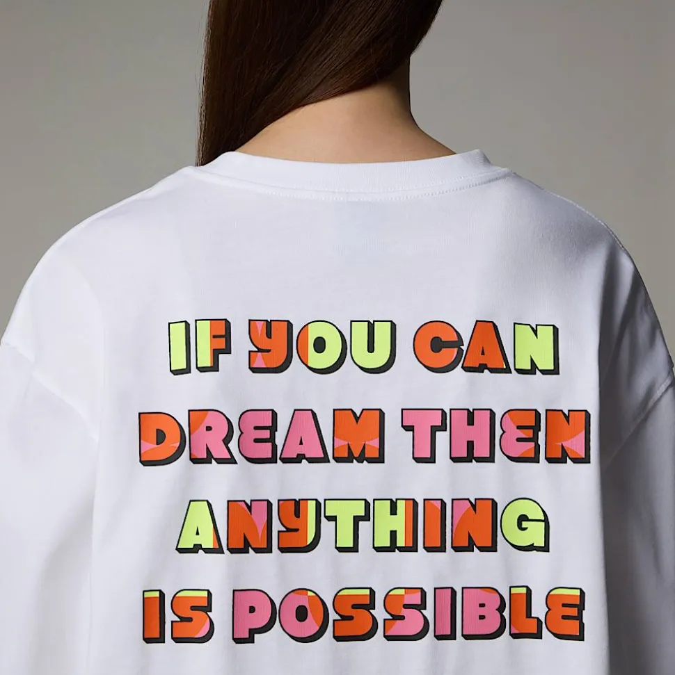 Cheap The North Face Unisex Langærmet TNF X Yinka Ilori Graphic Sweatshirt TNF White