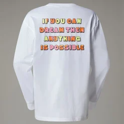 Cheap The North Face Unisex Langærmet TNF X Yinka Ilori Graphic Sweatshirt TNF White