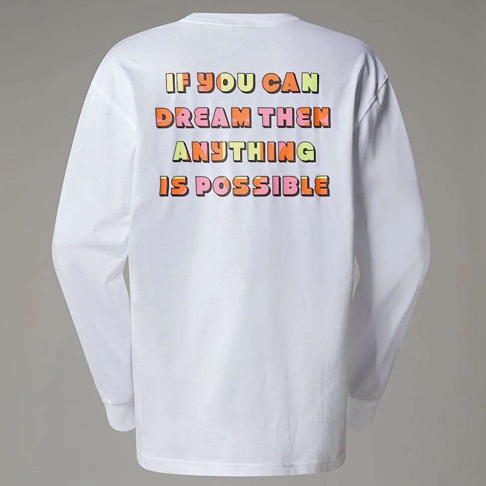 Cheap The North Face Unisex Langærmet TNF X Yinka Ilori Graphic Sweatshirt TNF White