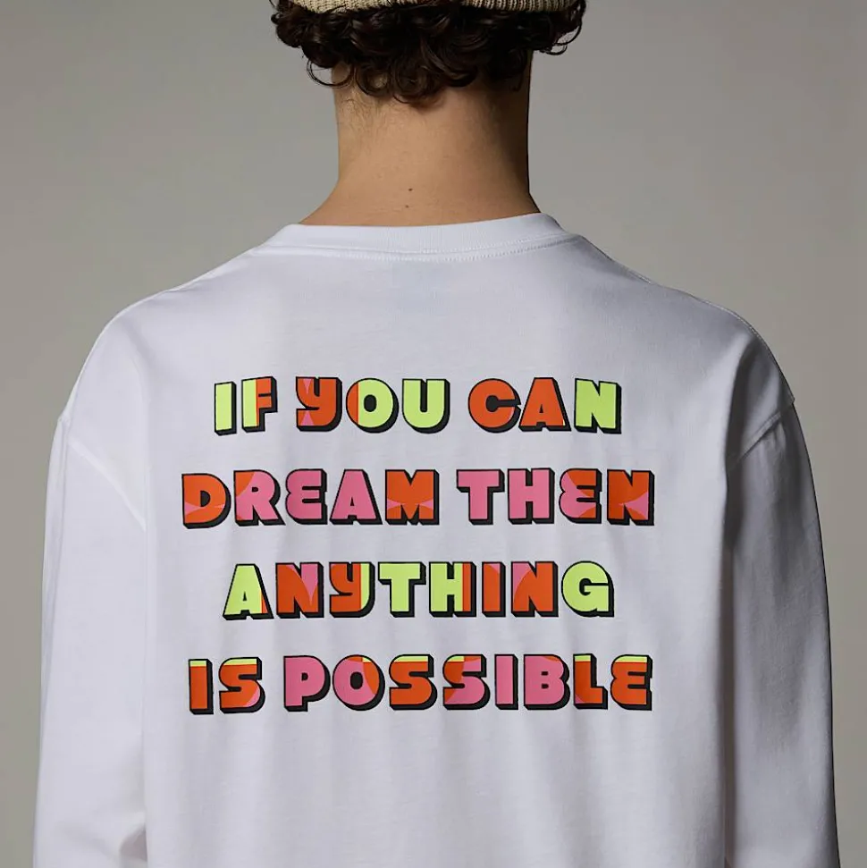 Cheap The North Face Unisex Langærmet TNF X Yinka Ilori Graphic Sweatshirt TNF White