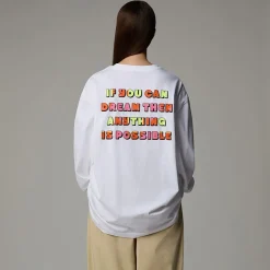 Cheap The North Face Unisex Langærmet TNF X Yinka Ilori Graphic Sweatshirt TNF White