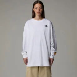 Cheap The North Face Unisex Langærmet TNF X Yinka Ilori Graphic Sweatshirt TNF White