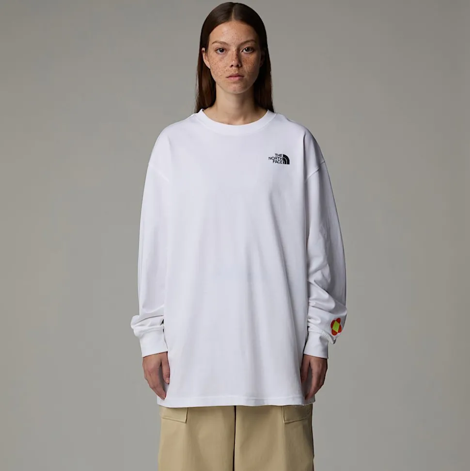 Cheap The North Face Unisex Langærmet TNF X Yinka Ilori Graphic Sweatshirt TNF White