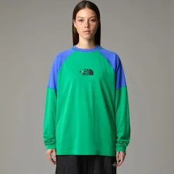 Hot The North Face Unisex Langærmet TNF X Yinka Ilori Tech T-shirt Optic Emerald