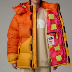 Clearance The North Face Unisex TNF X Yinka Ilori Down Dynejakke Red Orange-Apricot Glaze