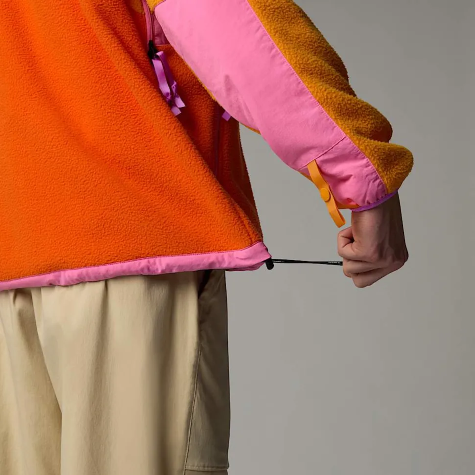 New The North Face Unisex TNF X Yinka Ilori Retro Denali Jakke Red Orange-Apricot Glaze