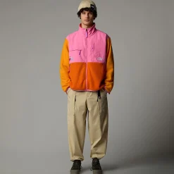 New The North Face Unisex TNF X Yinka Ilori Retro Denali Jakke Red Orange-Apricot Glaze