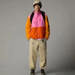 New The North Face Unisex TNF X Yinka Ilori Retro Denali Jakke Red Orange-Apricot Glaze