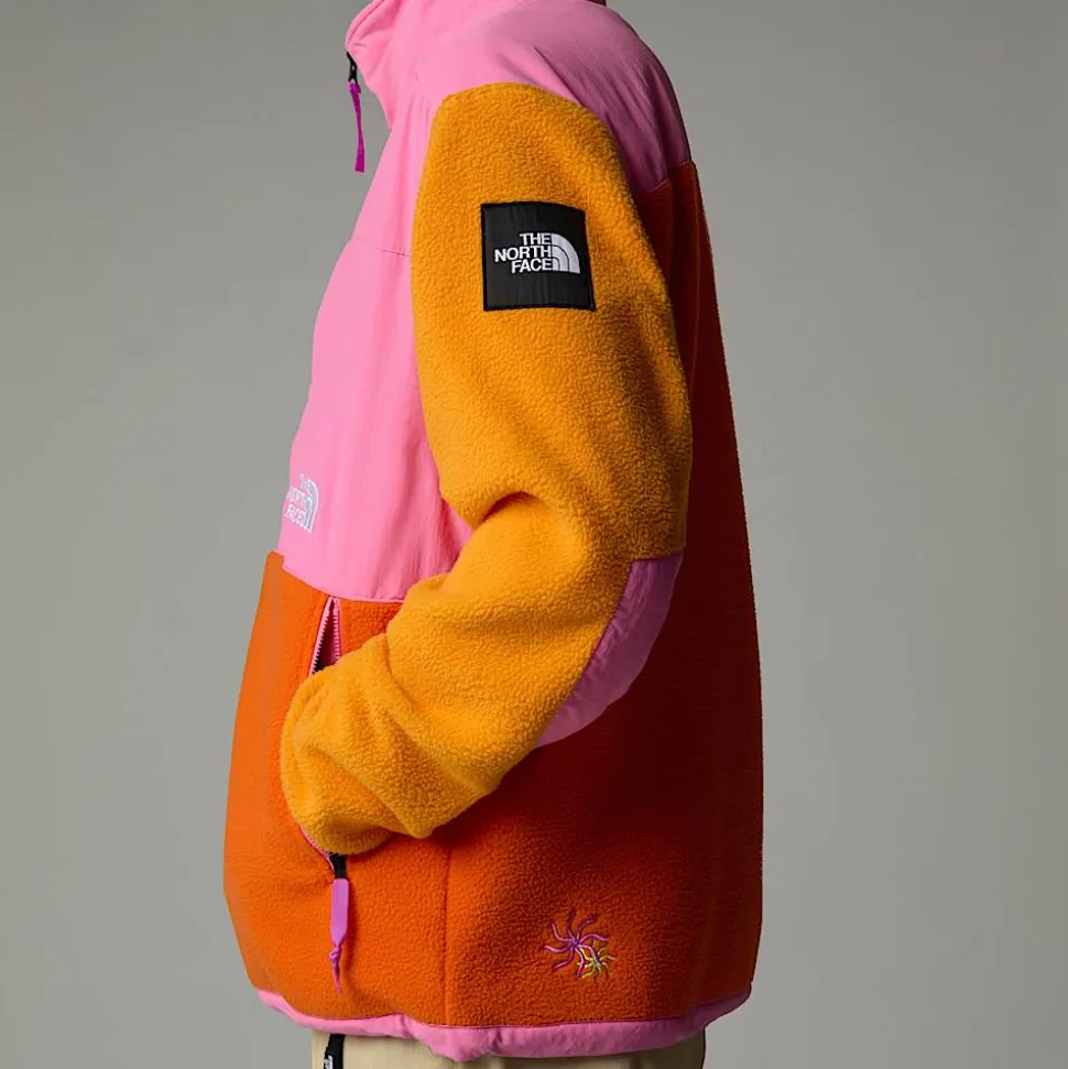 New The North Face Unisex TNF X Yinka Ilori Retro Denali Jakke Red Orange-Apricot Glaze