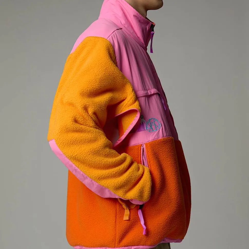 New The North Face Unisex TNF X Yinka Ilori Retro Denali Jakke Red Orange-Apricot Glaze