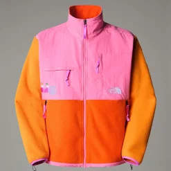 New The North Face Unisex TNF X Yinka Ilori Retro Denali Jakke Red Orange-Apricot Glaze