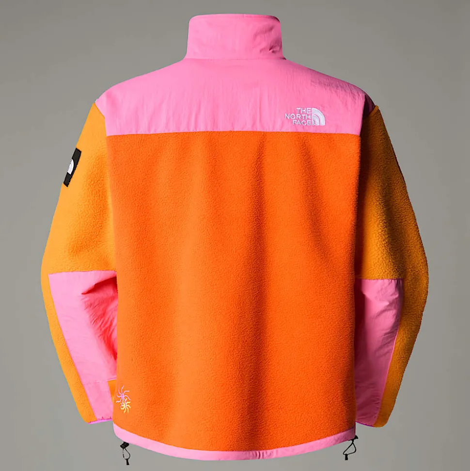New The North Face Unisex TNF X Yinka Ilori Retro Denali Jakke Red Orange-Apricot Glaze