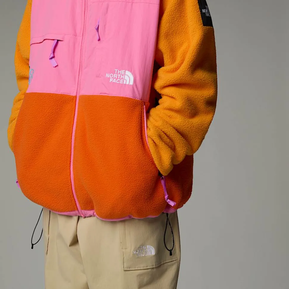 New The North Face Unisex TNF X Yinka Ilori Retro Denali Jakke Red Orange-Apricot Glaze