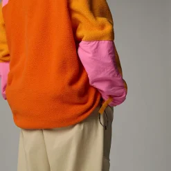 New The North Face Unisex TNF X Yinka Ilori Retro Denali Jakke Red Orange-Apricot Glaze