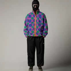 Cheap The North Face Unisex Vendbar TNF X Yinka Ilori Fleecejakke Med Tryk Solar Blue Lets Blossom Together Print