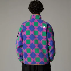 Cheap The North Face Unisex Vendbar TNF X Yinka Ilori Fleecejakke Med Tryk Solar Blue Lets Blossom Together Print