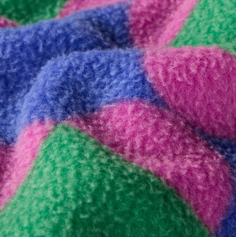 Cheap The North Face Unisex Vendbar TNF X Yinka Ilori Fleecejakke Med Tryk Solar Blue Lets Blossom Together Print