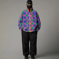 Cheap The North Face Unisex Vendbar TNF X Yinka Ilori Fleecejakke Med Tryk Solar Blue Lets Blossom Together Print