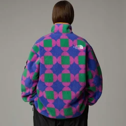 Cheap The North Face Unisex Vendbar TNF X Yinka Ilori Fleecejakke Med Tryk Solar Blue Lets Blossom Together Print