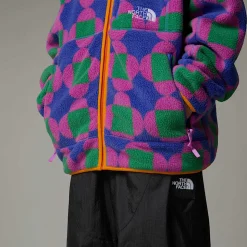 Cheap The North Face Unisex Vendbar TNF X Yinka Ilori Fleecejakke Med Tryk Solar Blue Lets Blossom Together Print