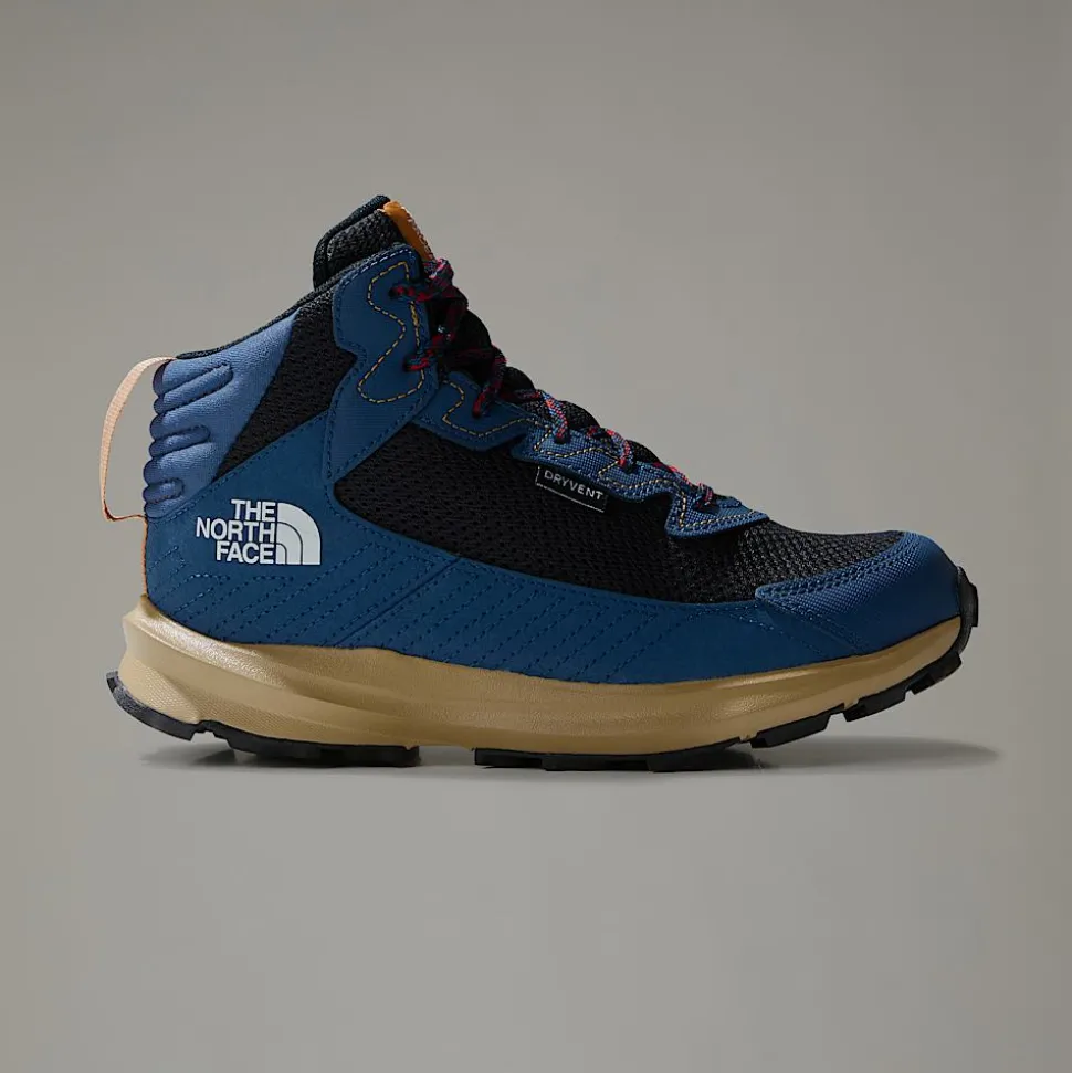Shop The North Face Vandtætte Fastpack Mid Vandrestøvler Til Unge Shady Blue-TNF White
