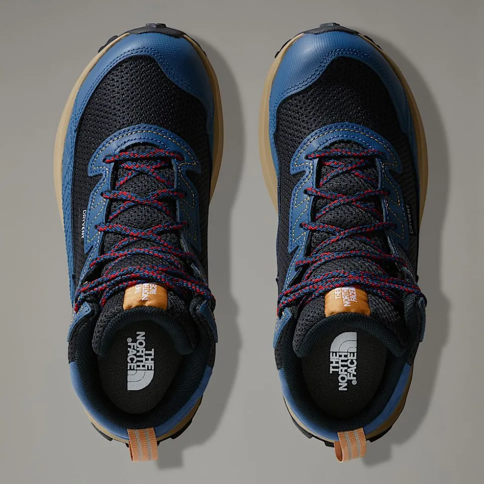 Shop The North Face Vandtætte Fastpack Mid Vandrestøvler Til Unge Shady Blue-TNF White