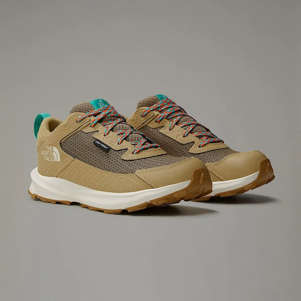 Cheap The North Face Vandtætte Fastpack Vandresko Til Unge KHAKI STONE/GEYSER AQUA