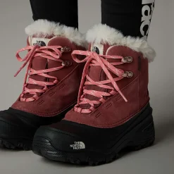 Fashion The North Face Vandtætte Shellista V Lace Snow Støvler Til Børn CANYON DUST/TERRACOTTA